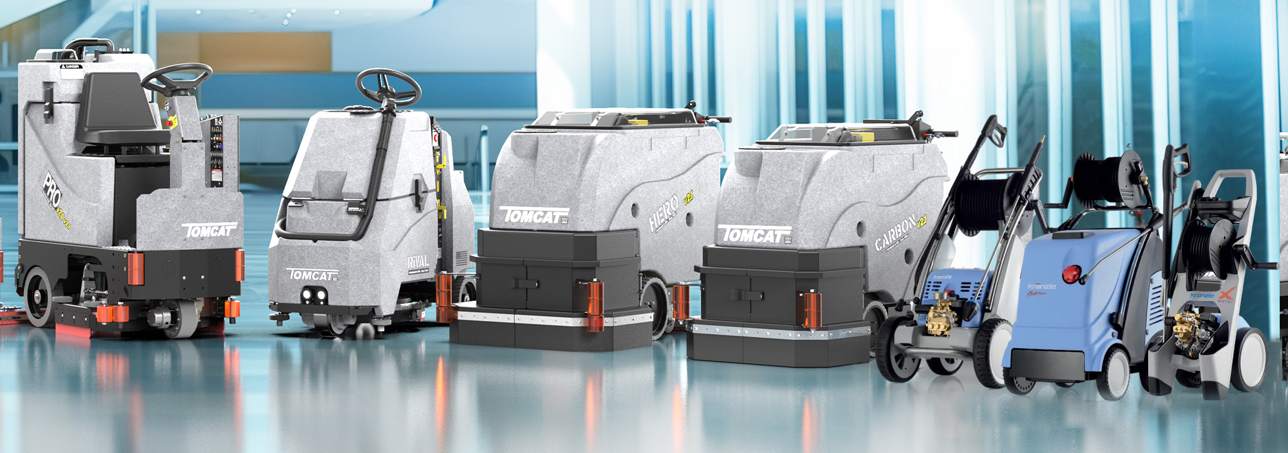 Scheuersaugmaschinen und Hochdruckreiniger